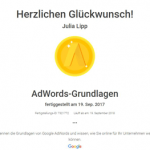 Zertifikat AdWords-Grundlagen