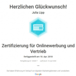 Zertifikat Onlinewerbung