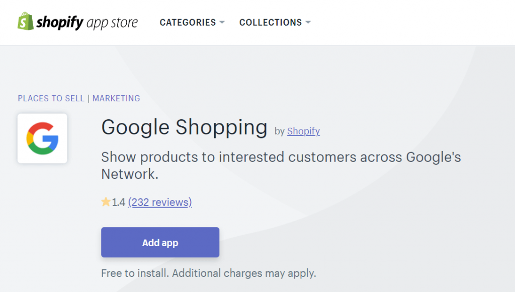 Shopify: Google Shopping App